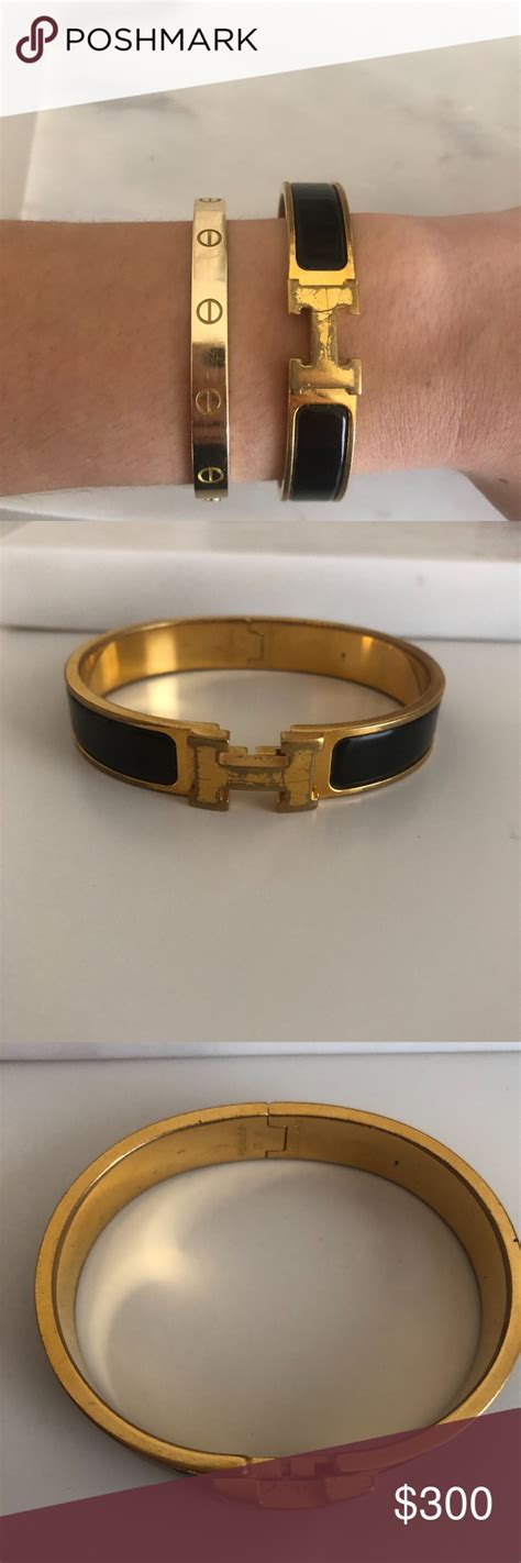 hermes black and gold bracelet|authentic Hermes bracelets.